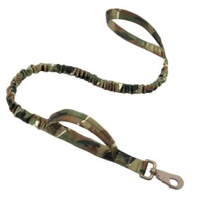 collk9 leash; Bungee Dog Leash Tactical Dog Leash Nylon Adjustable Tactical Leash for Dogs Quick Release Military Dog Leash with 2 Control Handle; Bu (Specifications (length * width): 100-150cm, colour: Military green)